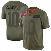Nike 49ers 10 Jimmy Garoppolo 2019 Olive Salute To Service Limited Jersey Dyin,baseball caps,new era cap wholesale,wholesale hats